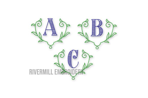 3″ Aston Monogram Embroidery Font Review