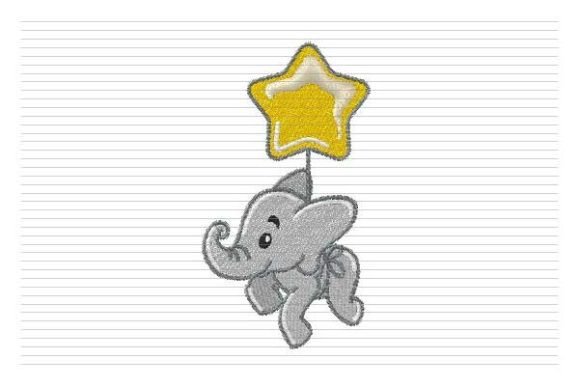 Baby Elephant with Star Embroidery: A Designer's Review