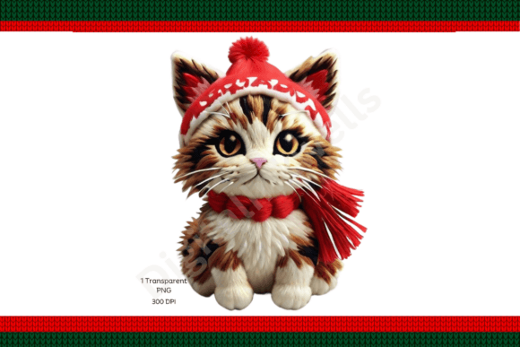 Christmas Embroidery Cat Png Review