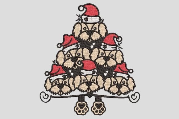 Cute Dog Noel Tree Embroidery Review