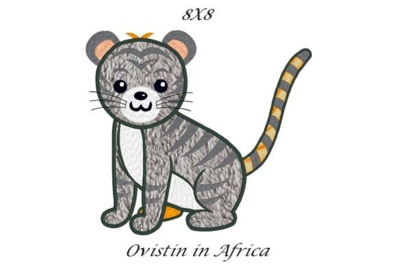 Cute Tiger Applique Embroidery for Holiday Collections