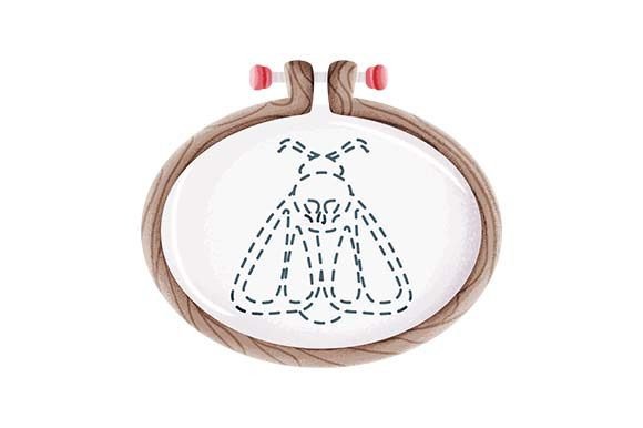 Embroidery Hoop with Halloween Moth Review