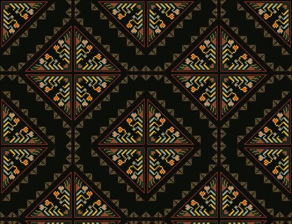 Geometric Floral Embroidery Pattern Review