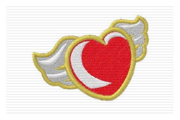 Heart with Wings Embroidery: A Designer's Fair Booth Review