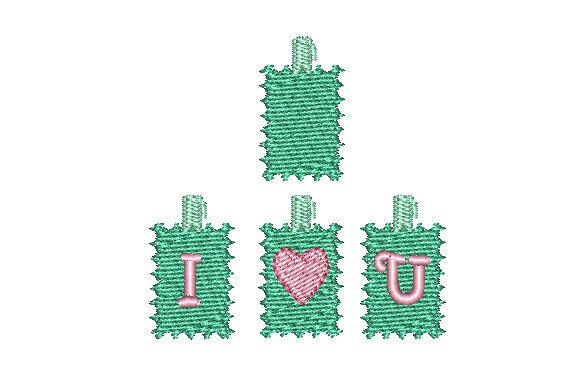 I Love U Stamps with Hinges Embroidery Review