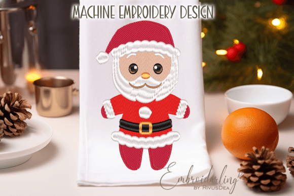Santa Claus Embroidery Design for Holiday Collections