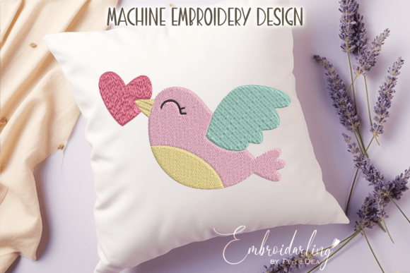 Valentine s Day Embroidery Design, Bird Review